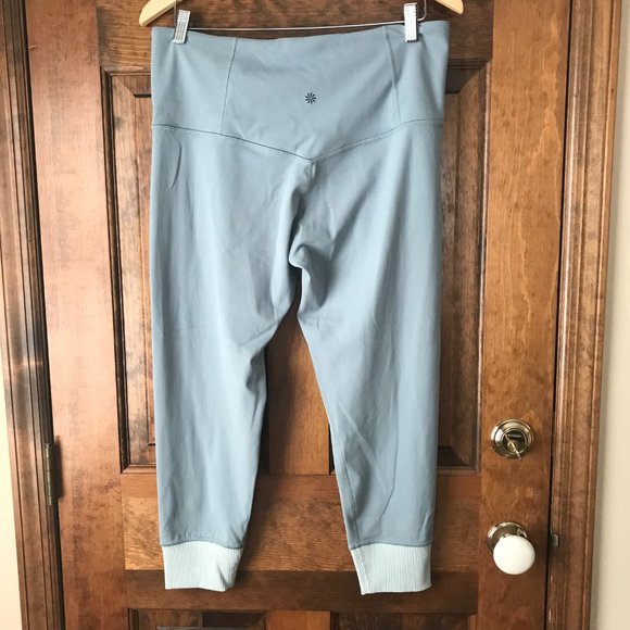 NWOT Athleta Elation Rib Trim 7/8 Tight Leggings Size 1X - Light Green - Picture 5 of 9